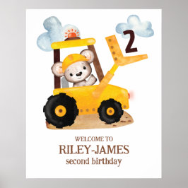 Póster Partido de Cumpleaños de la Construcción