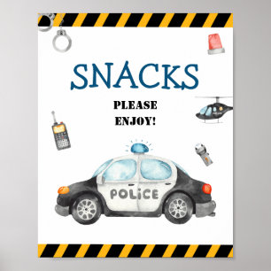Póster Partido de cumpleaños de la policía infantil toma 