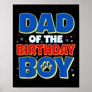 Póster Partido De Cumpleaños Familiar Divertido Padre Del