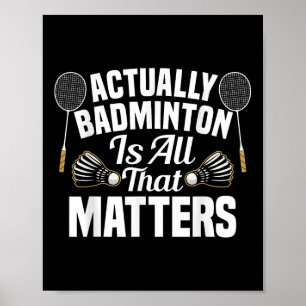 Póster Partido de equipo de bádminton S volante jugador d