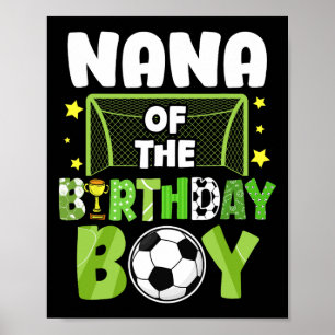Póster Partido de fútbol de cumpleaños del niño de Nana d