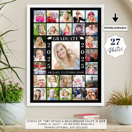 Póster Partido de Graduación 27 Collage de fotos Personal
