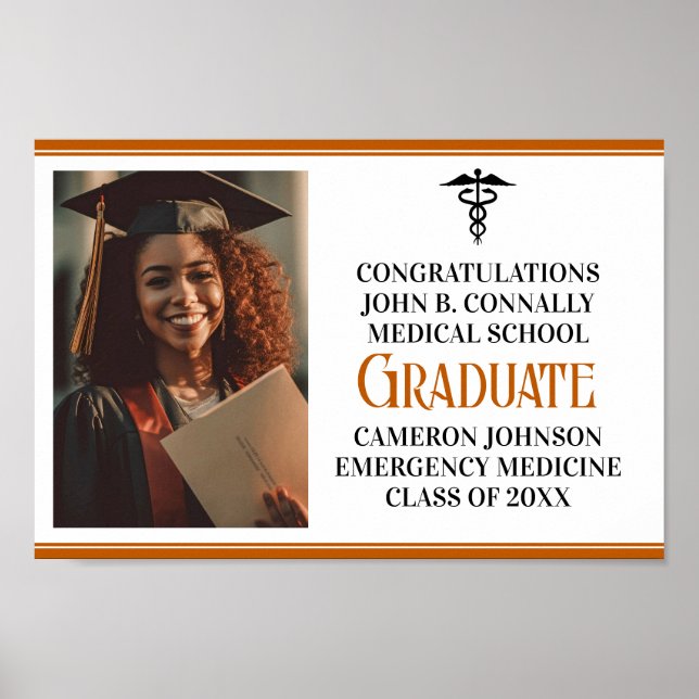 Póster Partido de Graduación de Foto de Escuela de Medici (Frente)