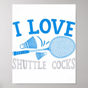 Póster Partido de jugador de bádminton divertido juego br