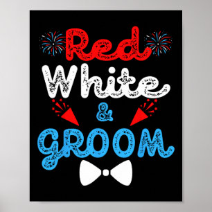 Póster Partido De La Boda De Los Blancos Rojos Y Groom, 4