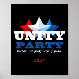 Póster Partido de la Unidad 2024 Presidente Trump