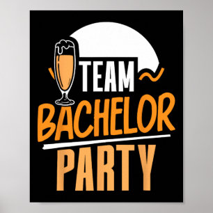Póster Partido del bachiller del equipo Bride Groom