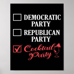 Póster Partido Demócrata Partido Republicano Partido de l