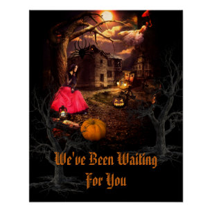 Póster Partido Halloween de Brujas