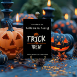 Póster Partido Halloween de Estilo Negro