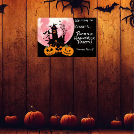 Póster Partido Halloween de la Calabaza Infantil