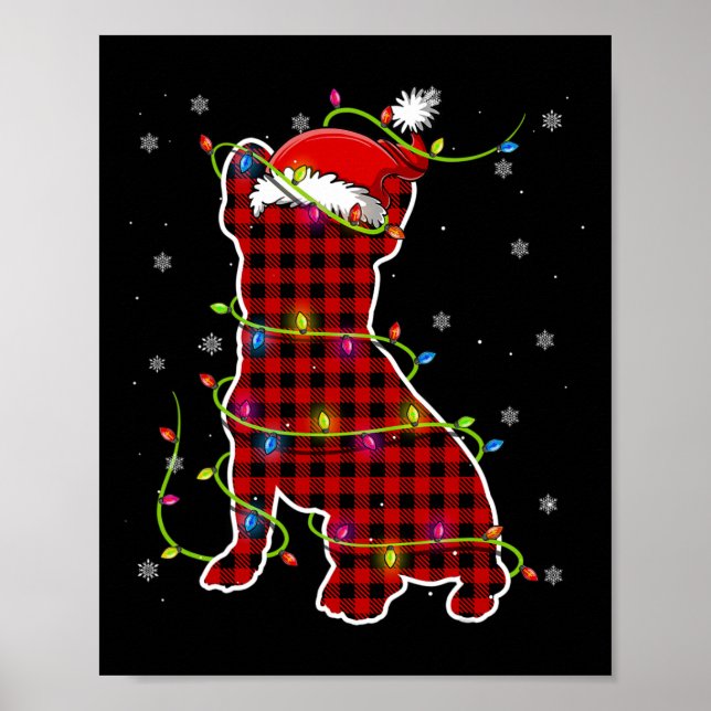Póster Partido Pajama del Bulldog Santa Navidades de Buff (Frente)