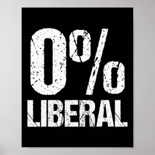 Póster Partido político divertido liberal cero por ciento