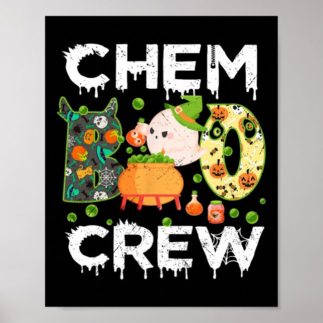 Póster Partido Químico Chem Boo Crew Halloween (Frente)