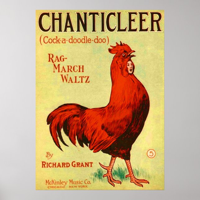 Póster partitura de Chanticleer 1910 (Frente)