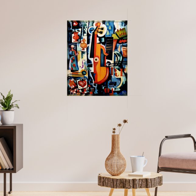 Póster Parto de Viola Bom Menage, Cubismo, (Salón 3)