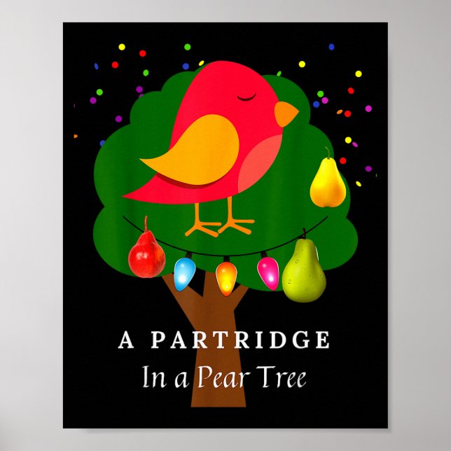 Póster Partridge In A Pear Tree Twelve Days Of Christmas  (Frente)