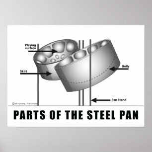 Póster Parts of the steel pan Poster