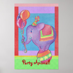 Póster Party Elephant Poster