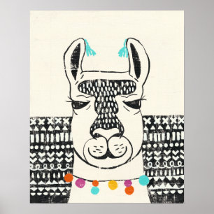 Póster Party Llama - Portrait