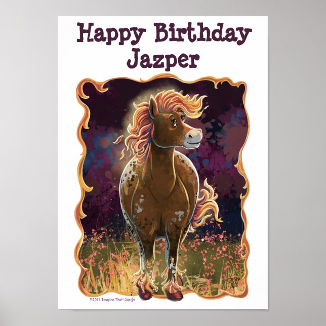 Póster Party Time Fire Horse (Frente)