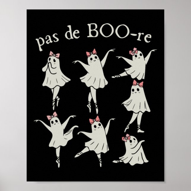 Póster Pas De Boo-re Ballerina Ghost Halloween Spooky Sea (Frente)