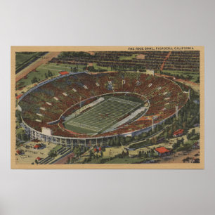 Póster Pasadena, California - El tazón Rosa