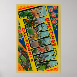 Póster Pasadena, California - Escenas de letras grandes