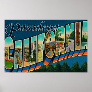 Póster Pasadena, California - escenas grandes de la letra