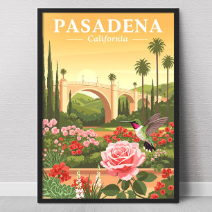 Póster Pasadena Vintage California