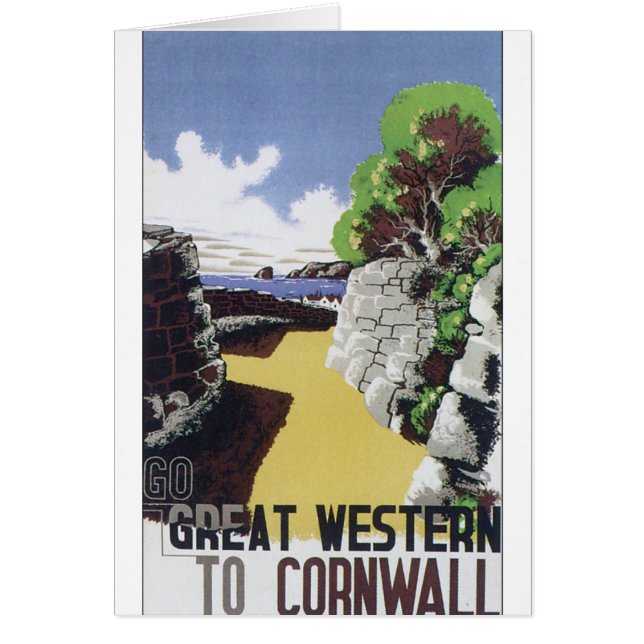 Poster pasado de moda Great Western del viaje (Frente)