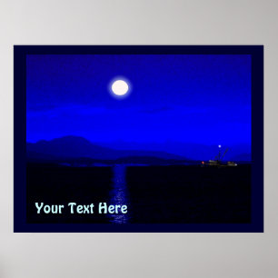 Póster Pasaje con luz de la luna