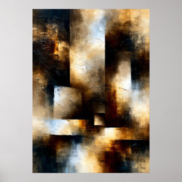 Póster Pasaje de Bronce Shibui Texturizado Geométrico Abs