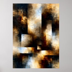 Póster Pasaje de Bronce Shibui Texturizado Geométrico Abs
