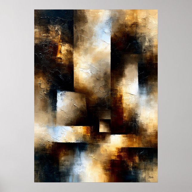 Póster Pasaje de Bronce Shibui Texturizado Geométrico Abs (Frente)