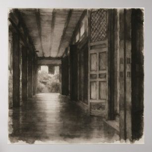 Póster Pasaje Silencioso – Pintura con Tinta