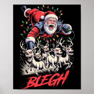 Póster Pasándolo En El Pit Metal Asco De Navidad