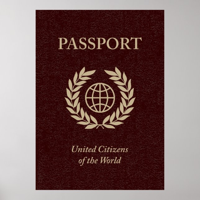 Póster pasaporte marrón (Frente)