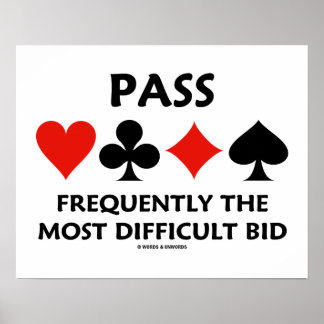 Póster Pasar Con Frecuencia El Puente Bid Más Difícil
