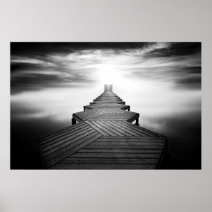 Póster Pasarela de madera sobre el mar