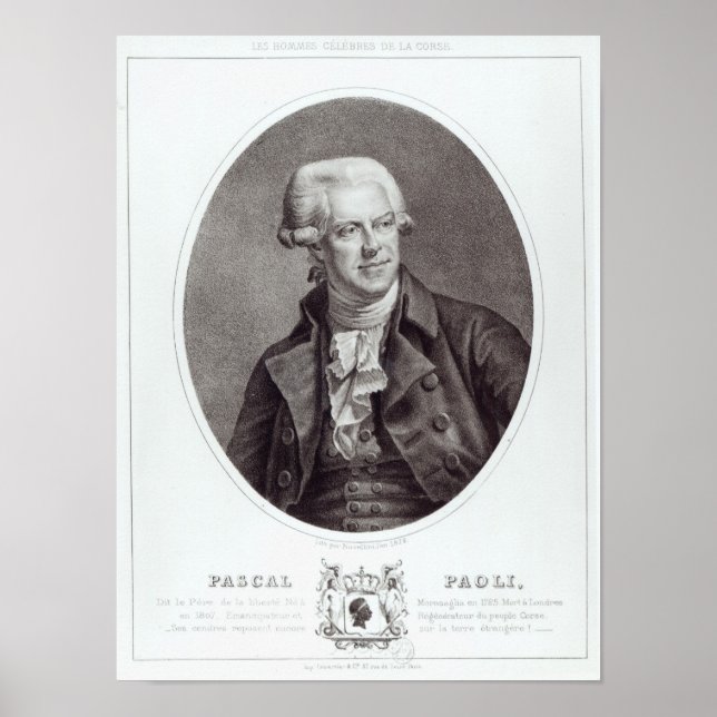 Póster Pascal Paoli, 1872 (Frente)