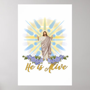 Póster Pascua cristiana Jesús es un Poster vivo