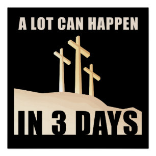 Póster Pascua Cruz de Pascua de Jesús - puede pasar mucho