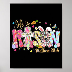Póster Pascua Él Ha Resucitado Jesús Cristianas Mujeres N