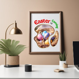 Póster Pascua está llegando - Flores
