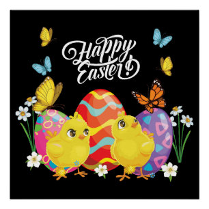 Póster Pascua feliz