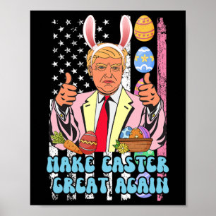 Póster Pascua Grande Otra Vez Graciosa Trump Día De Pascu