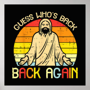 Póster Pascua Jesús Adivina Quién Vuelve Religioso Cristi