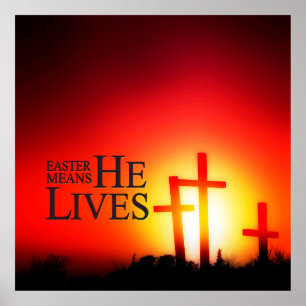 Póster Pascua significa que vive impreso