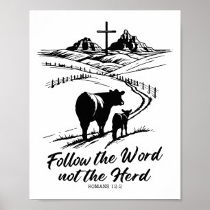 Póster Pascua Sigue La Palabra No Los Herdos Romanos 122